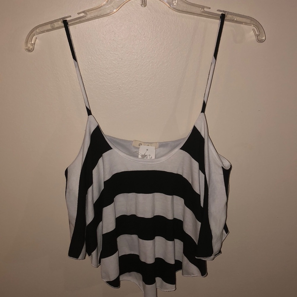 never worn striped crop top